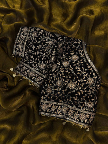 Pure Space Silk Saree with Sequin & Zari Embroidery