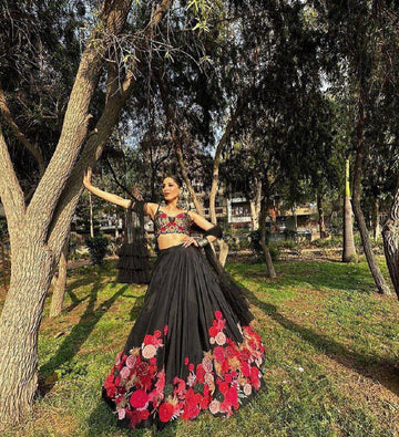 5M Flared Japan Silk Lehenga with Can-Can & Canvas Layers