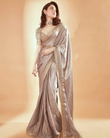 Frandy Chiffon Saree with Dual Sequin & Dori Embroidery