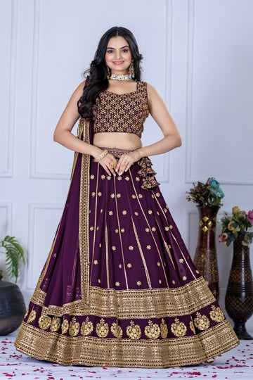 Premium Fox Georgette Lehenga With Heavy Embroidery Work