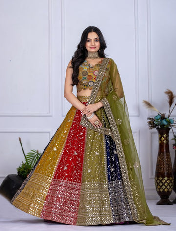 Premium Star Georgette Lehenga Heavy Embroidery & Grand Flair