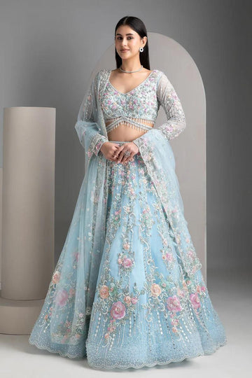 Heavy Organza  Silk Lehenga, Exceptional Quality with Can-Can