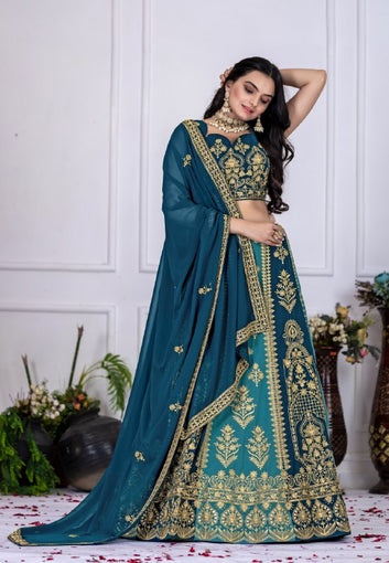 Premium Fox Georgette Semi-Stitched Lehenga