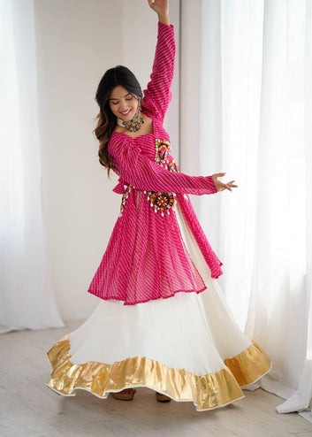 Designer Drape Duo & Codi Work Top with Tassels & Gota Patti Lehenga