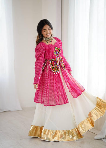 Designer Drape Duo & Codi Work Top with Tassels & Gota Patti Lehenga